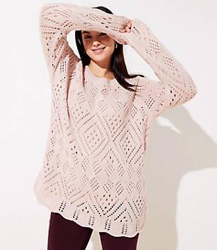 Loft Plus Lacy Knit Sweater