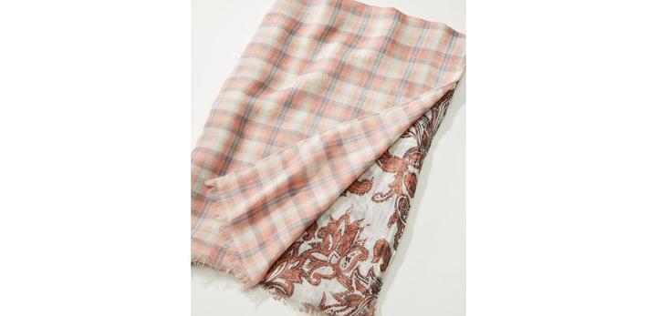Loft Plaid Paisley Scarf