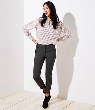 Loft Skinny Button Pocket Pants In Marisa Fit