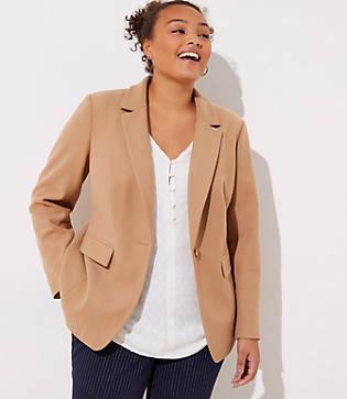Loft Plus Elbow Patch Modern Blazer