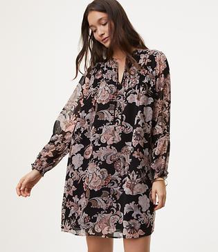 Loft Royal Floral Shirtdress