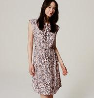 Loft Floral Flutter Shirtdress