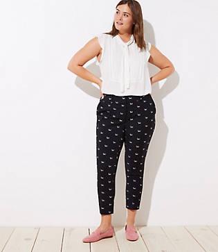 Loft Plus Slim Dachshund Pencil Pants In Marisa Fit