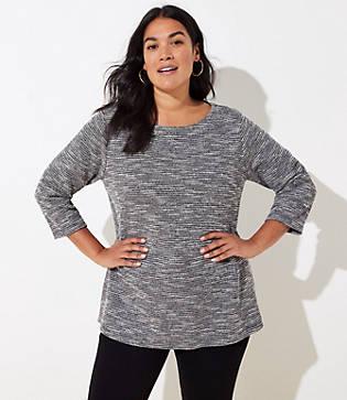 Loft Plus Marled Ribbed Tunic Top