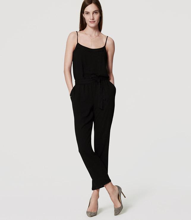 Loft Embroidered Cami Jumpsuit