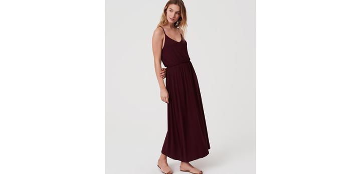 Loft Beach Blouson Maxi Dress