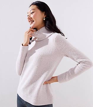 Loft Boucle Cowl Neck Top