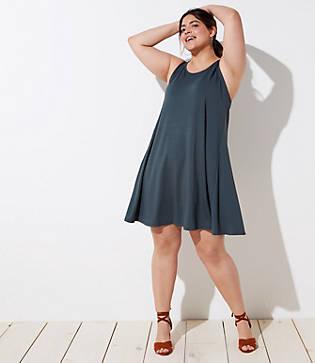 Loft Plus Bar Back Sleeveless Swing Dress