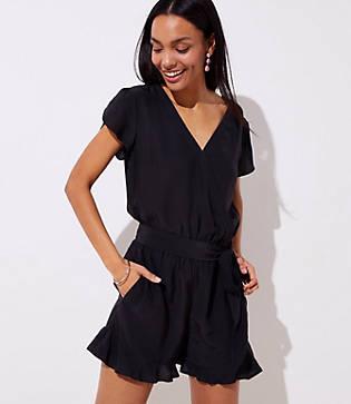 Loft Tie Waist Wrap Romper