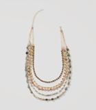 Loft Multistrand Beaded Chain Necklace
