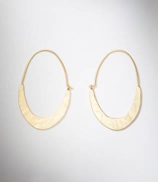 Loft Crescent Moon Oval Earrings