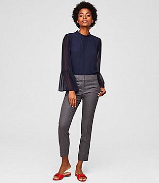Loft Slim Dotted Pants In Marisa Fit