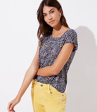 Loft Pebbled Swingy Tee