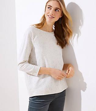 Loft Flecked Raglan Sweatshirt