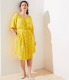 Loft Plus Floral Button Down Dress