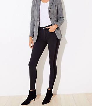 Loft Shadow Stripe Slim Pocket Skinny Jeans