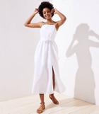 Loft Beach Smocked Back Tie Waist Maxi Dress