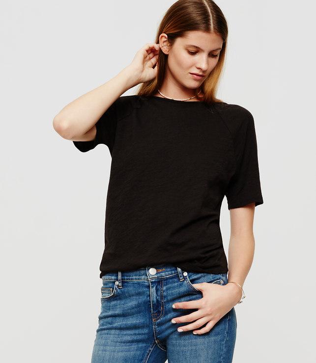 Loft Lou & Grey Airy Cotton Boatneck Tee