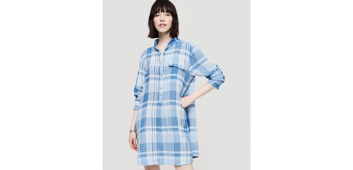 Loft Lou & Grey Plaid Shirtdress