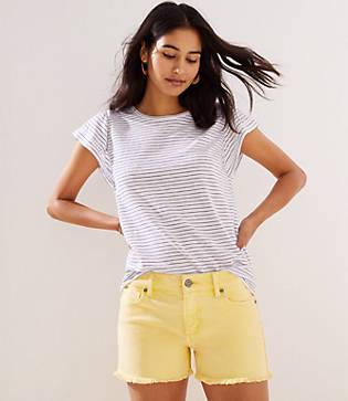 Loft Frayed Denim Shorts