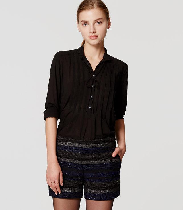 Loft Shimmer Stripe Shorts