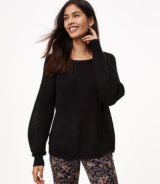 Loft Ribbed Blouson Sweater