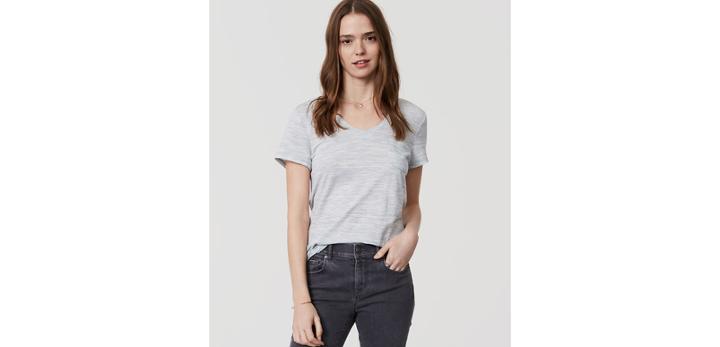 Loft Texture Stripe Vintage Soft Tee