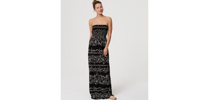 Loft Beach Criss Cross Strapless Maxi Dress