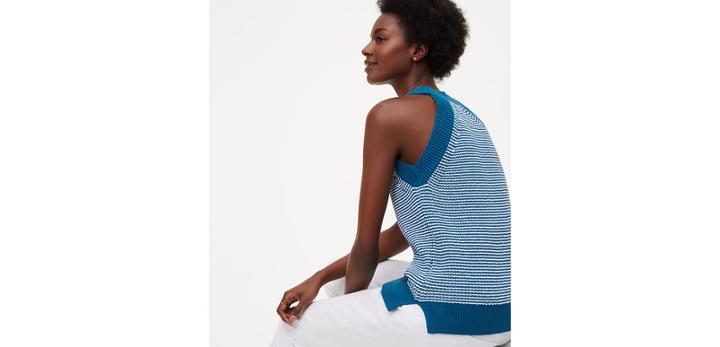 Loft Striped Halter Sweater