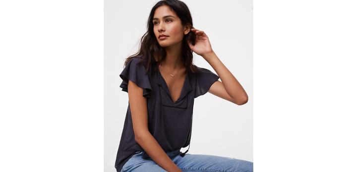 Loft Tasseled Flutter Top