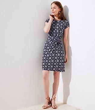 Loft Medallion Side Tie Dress