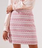 Loft Stripe Textured Pocket Skirt