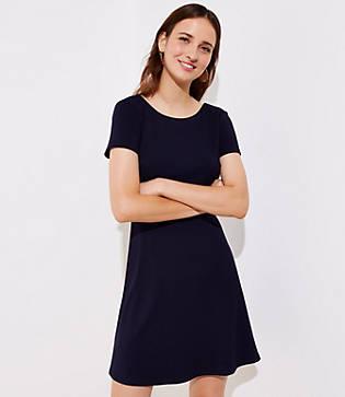 Loft Bow Back Flare Dress