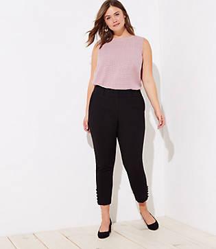 Loft Plus Slim Button Cuff Pants
