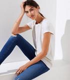 Loft Flecked Vintage Soft Roll Cuff Tee