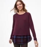 Loft Plaid Two In One Top