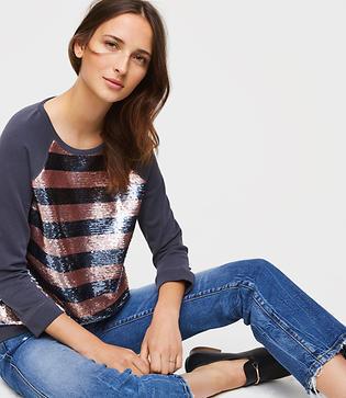 Loft Sequin Sweatshirt