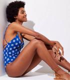 Loft Beach Medallion Strappy One Piece Swimsuit