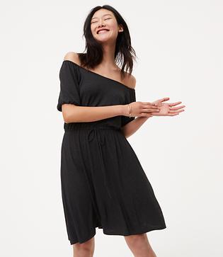 Loft Puff Sleeve Off The Shoulder Dress