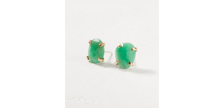 Loft Mineralogy Rose Cut Chrysoprase Earrings