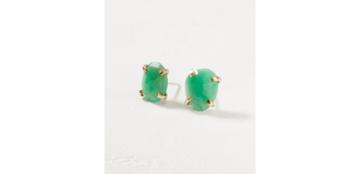 Loft Mineralogy Rose Cut Chrysoprase Earrings