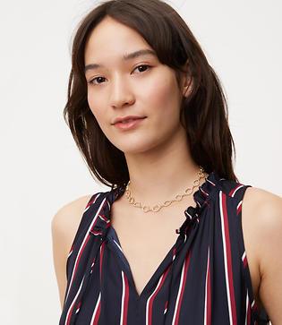 Loft Pave Crystal Circle Necklace