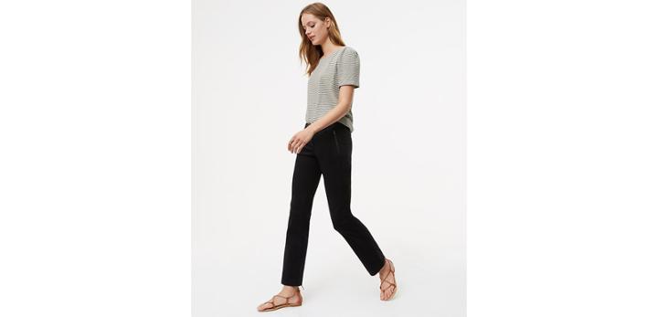 Loft Bootcut Sanded Sateen Chinos In Marisa Fit