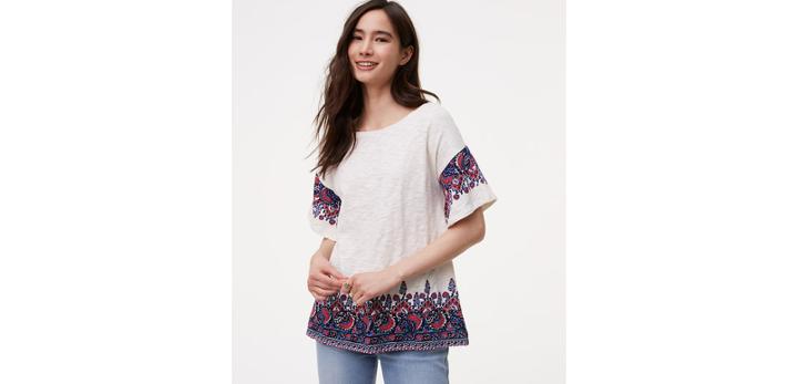 Loft Fan Floral Border Tee