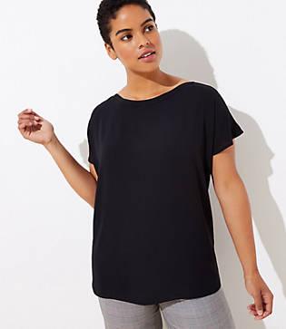 Loft Plus Mixed Media Dolman Tee