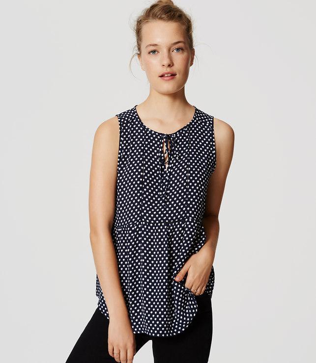 Loft Floral Ladder Lace Tie Shell