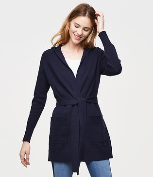 Loft Pocket Hoodie Cardigan