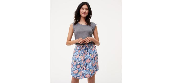 Loft Wildflower Button Down Skirt