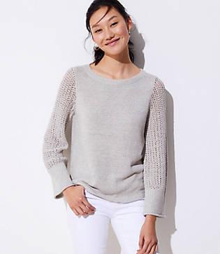 Loft Stitched Sleeve Sweater