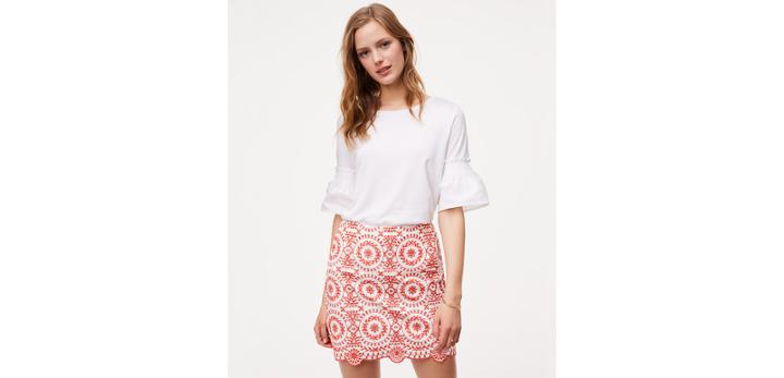 Loft All Over Embroidered Shift